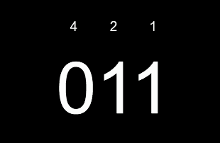 2진법으로 표현한 숫자 3